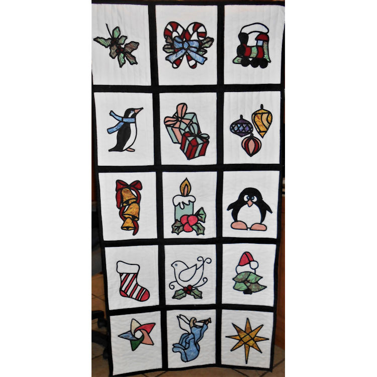Homespun ChristmasComplete Set of 15 BlocksComplete Kit-Free patterns - Product Image