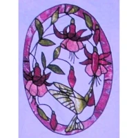 Hummingbird & Fuchsias #1Complete KitWith Border & Binding - Product Image