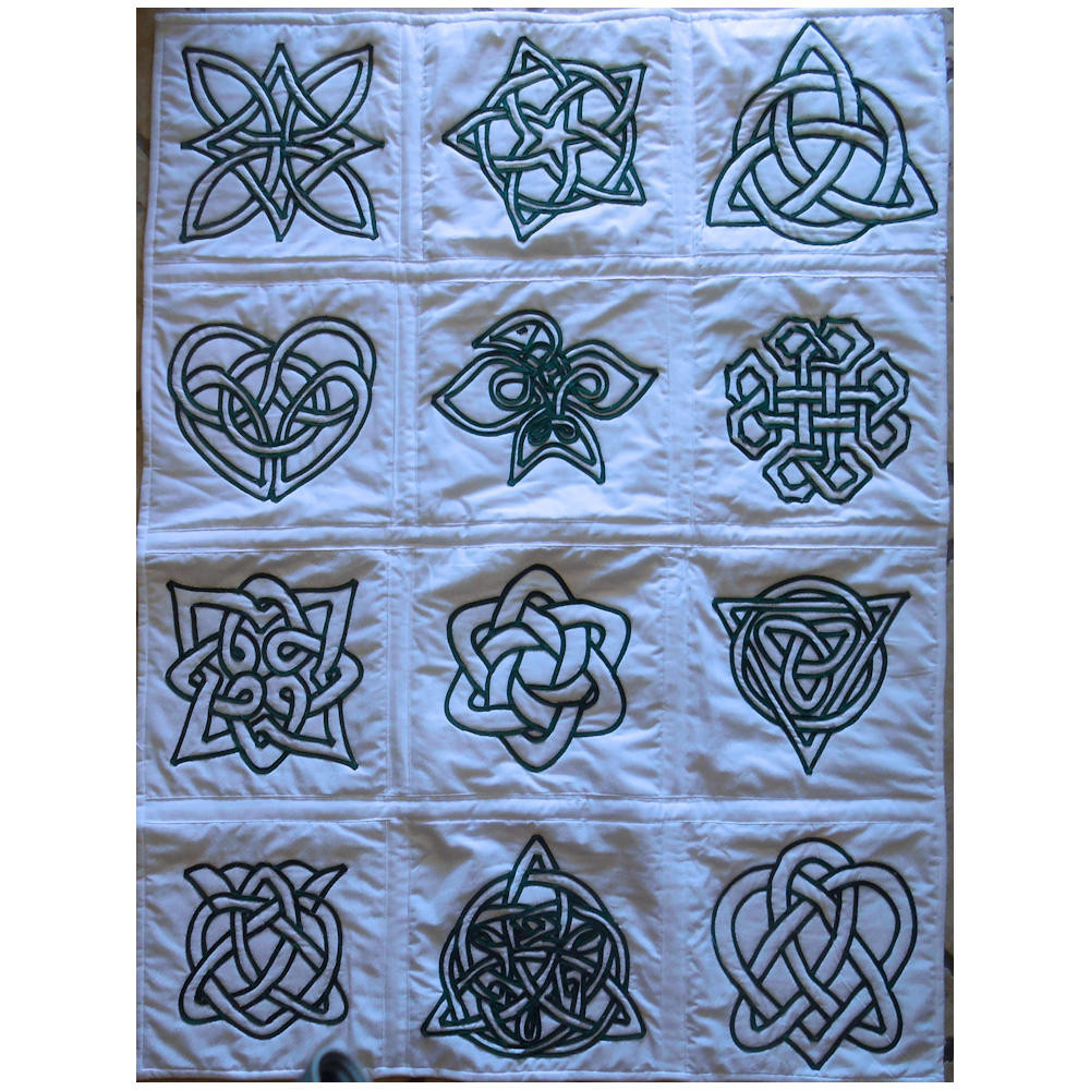 Celtic KnotBraid Work Quilt Set of 12Complete Kit - Product Image