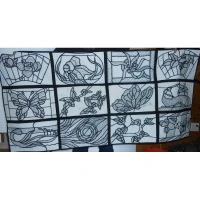Glass Pazzaz Stained Glass Quilt #2Complete Kit w/ 12 Patterns - Product Image