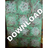 Celtic Knot Braid WorkQuilt Set of 12Download Patterns - Product Image