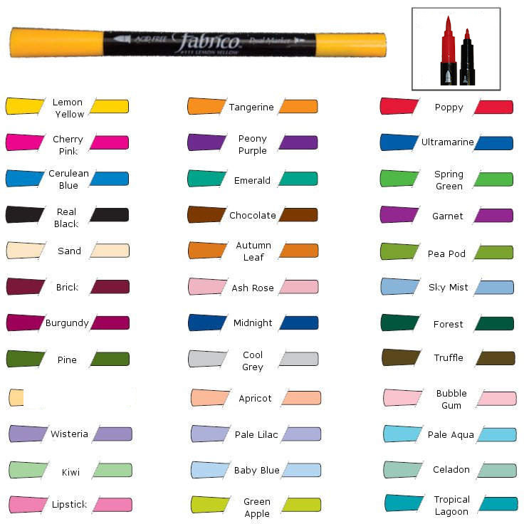 Fabrico Marker Pen SetAll Colors (35) - Product Image
