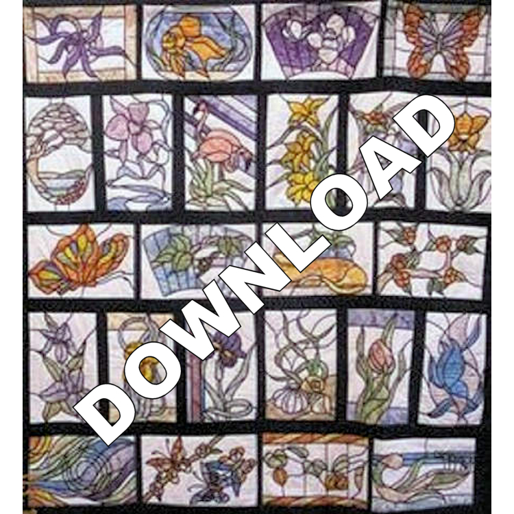 Glass Pazzaz Complete Set (24)Downloadable Pattern - Product Image