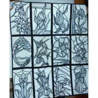 Glass Pazzaz Stained Glass Quilt #1Complete Kit w/ 12 Patterns - Product Image