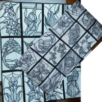 Glass Pazzaz Stained Glass QuiltComplete Kit w/ 24 Patterns - Product Image