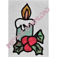 Homespun ChristmasHoliday CandleDownloadable Pattern - Product Image