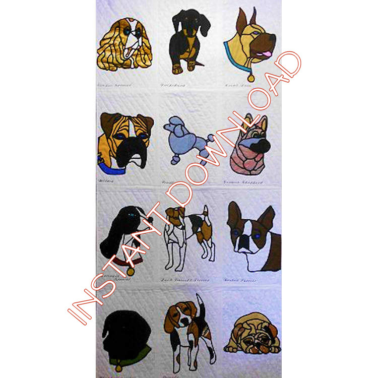My Dog Series Set 1Pattern 1 - 12Downloadable Pattern - Product Image