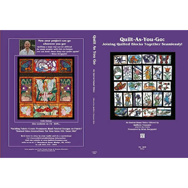 Quilt As Three Ways to do Quilt as You Go in Small Places with written directions & USB